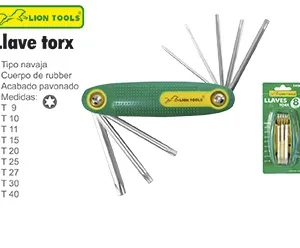 Llave torx  26 cm  8 pzs.