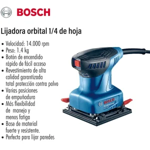 Lijadora orbital 1/4 de hoja Bosch