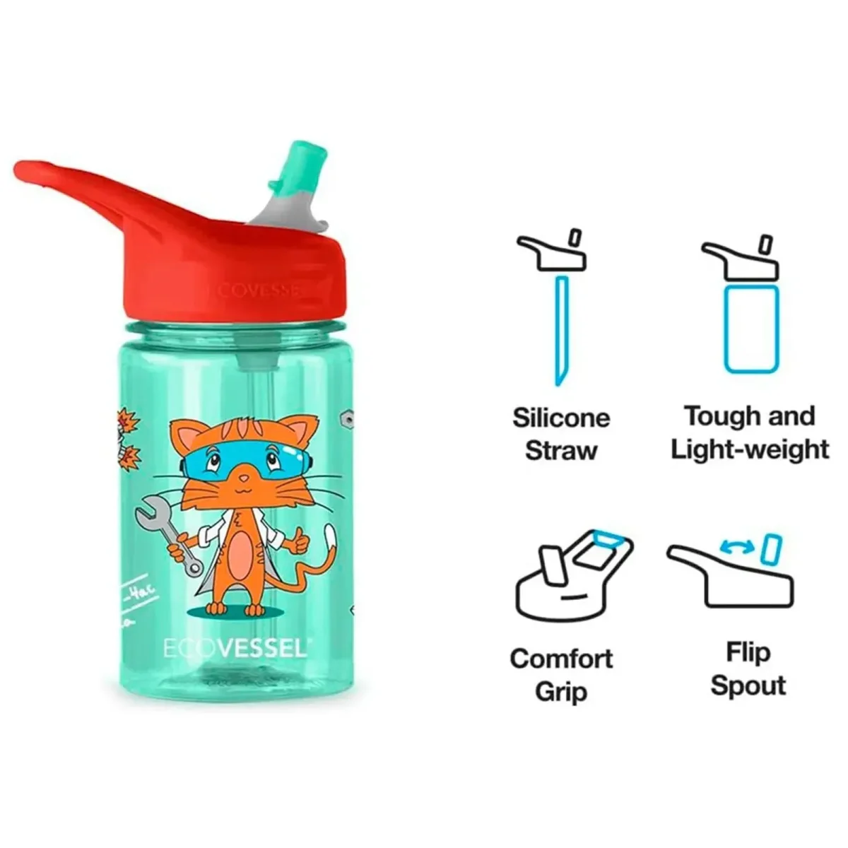BOTELLA ECOVESSEL KIDS 355ML - Imagen 6
