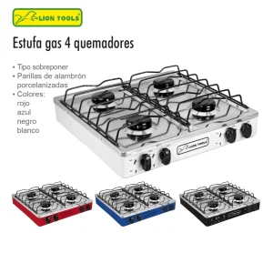 Estufa 4 quemadores de mesa