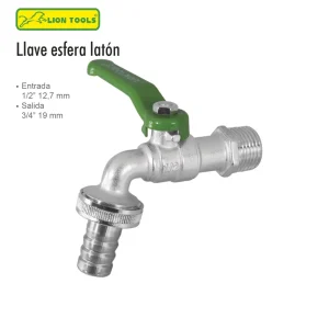 Llave esfera laton  1/2″  135 gr