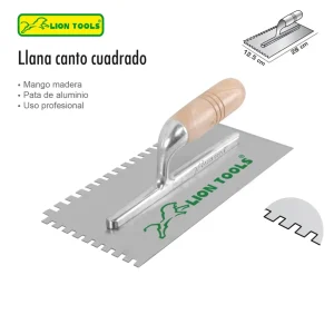 Llana dentado cuadrado  10 remaches