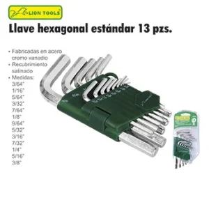 Llaves hexagonales  organizador abatible  est?ndar 13 pzs.