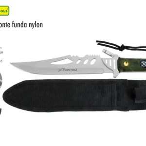 CUCHILLO 8 M/CAMUF BRUJULA LUZ FUNDA NYLON LION TOOLS