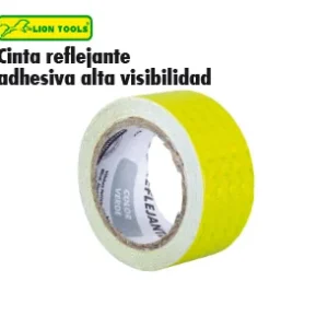 Cinta reflejante adhesiva alta visibilidad  verde 10 m