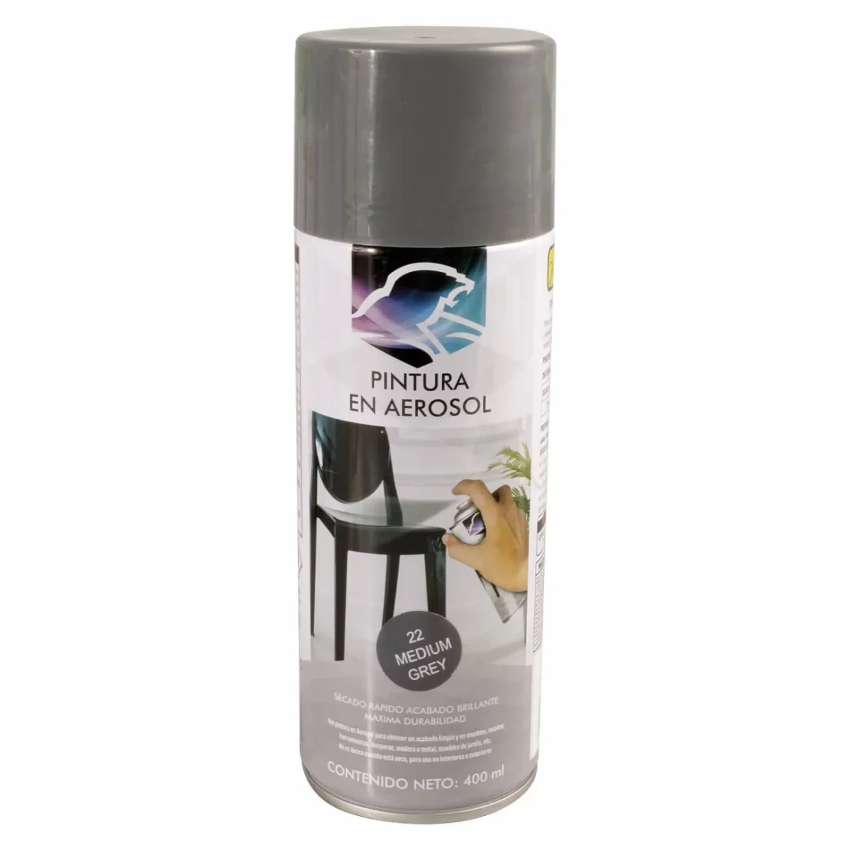 Aerosol color gris medio