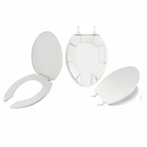 Asiento de baño alargado color blanco