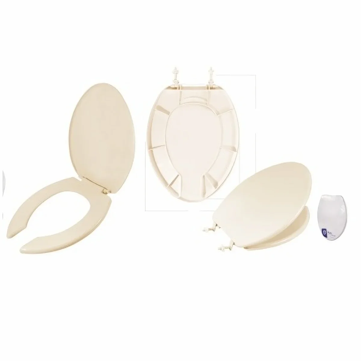 Asiento de baño alargado color hueso