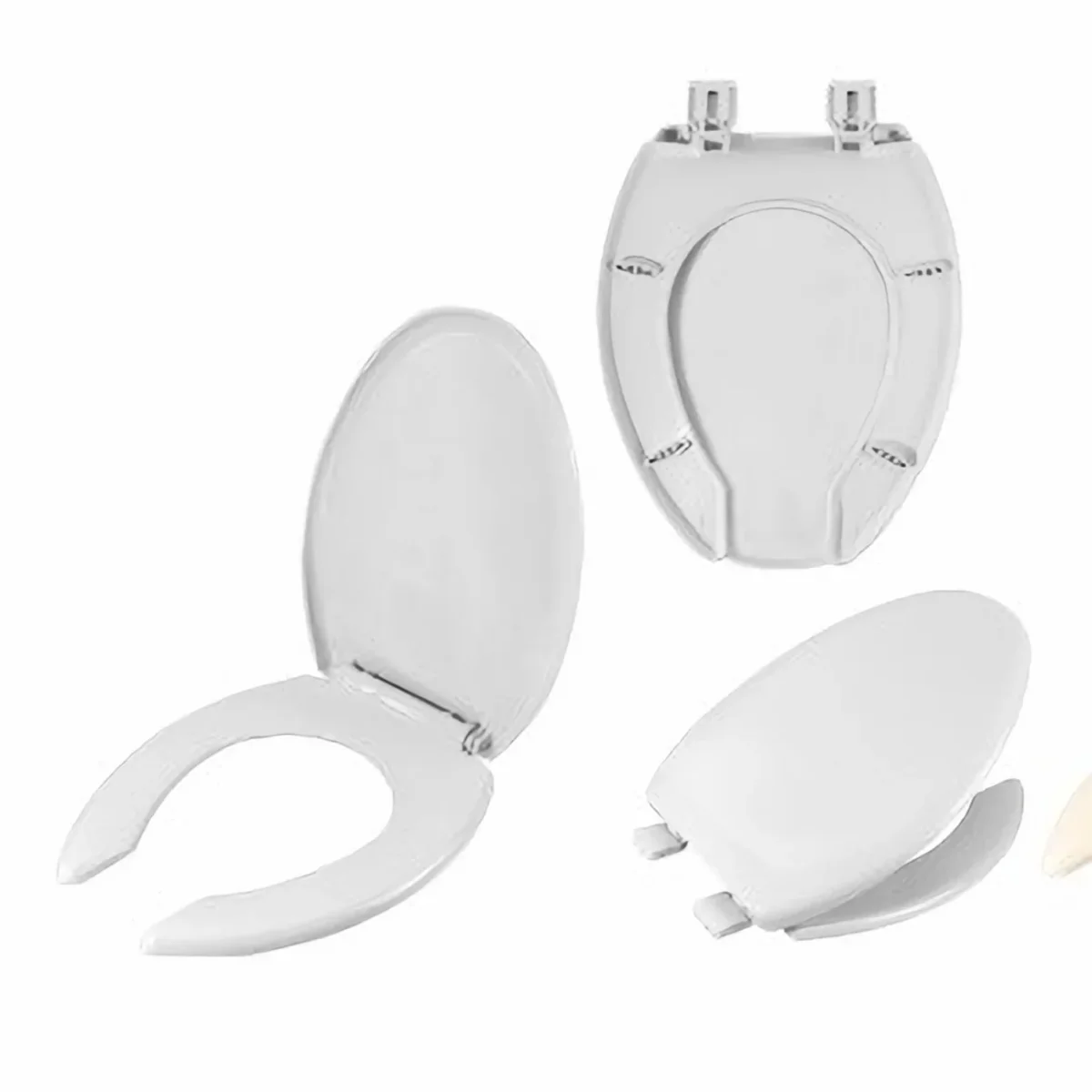 Asiento para baño alargado caida lenta blanco