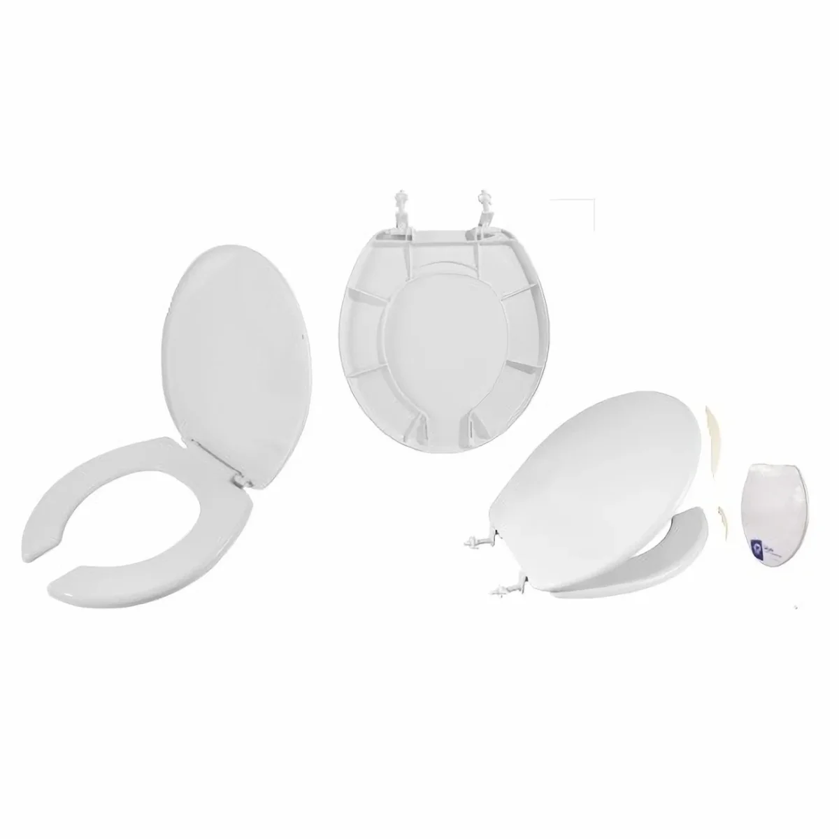 Asiento para taza de baño redondo color blanco - Imagen 2