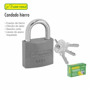 Candado de hierro 25mm lion tools
