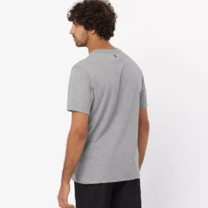 Playera manga corta Salomon logo - gris