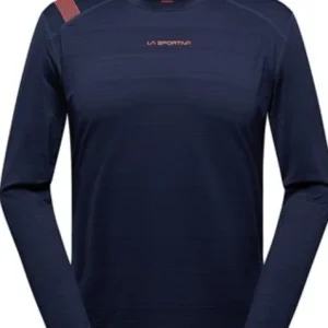 Playera Tour Long Sleeve - Color Deep sea/cherry Tomato - Talla M/US La sportiva