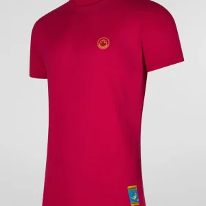 Playera Mujer La sportiva - Climbing on the moon T-Shirt Talla S US Fucsia/Giallo