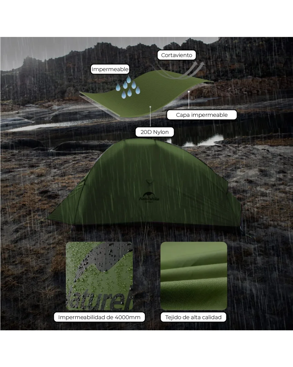 CARPA NATUREHIKE CLOUD 2P - Imagen 7