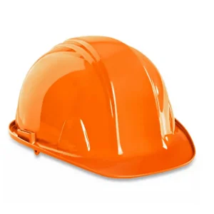 Casco naranja de seguridad