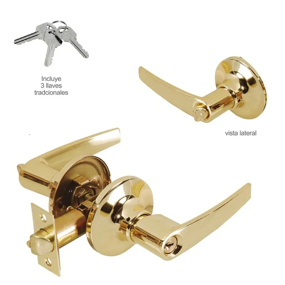 Cerradura de manija para recamara - Imagen 2