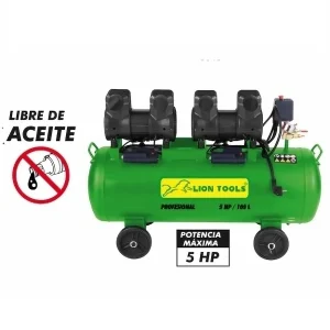 Compresor libre de aceite 100 litros