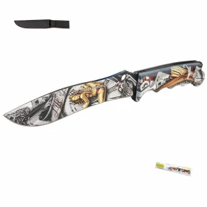 Cuchillo de monte decorativo de baraja
