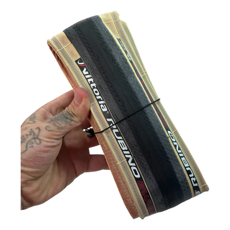 Llanta Bicicleta 700 Vittoria Rubino Iv Plegable Original Negra Cara Café