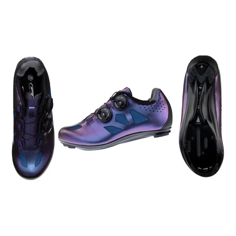 Zapatillas Ciclismo Gw Dark Side Bicicletas Ruta Doble Atop - Imagen 4
