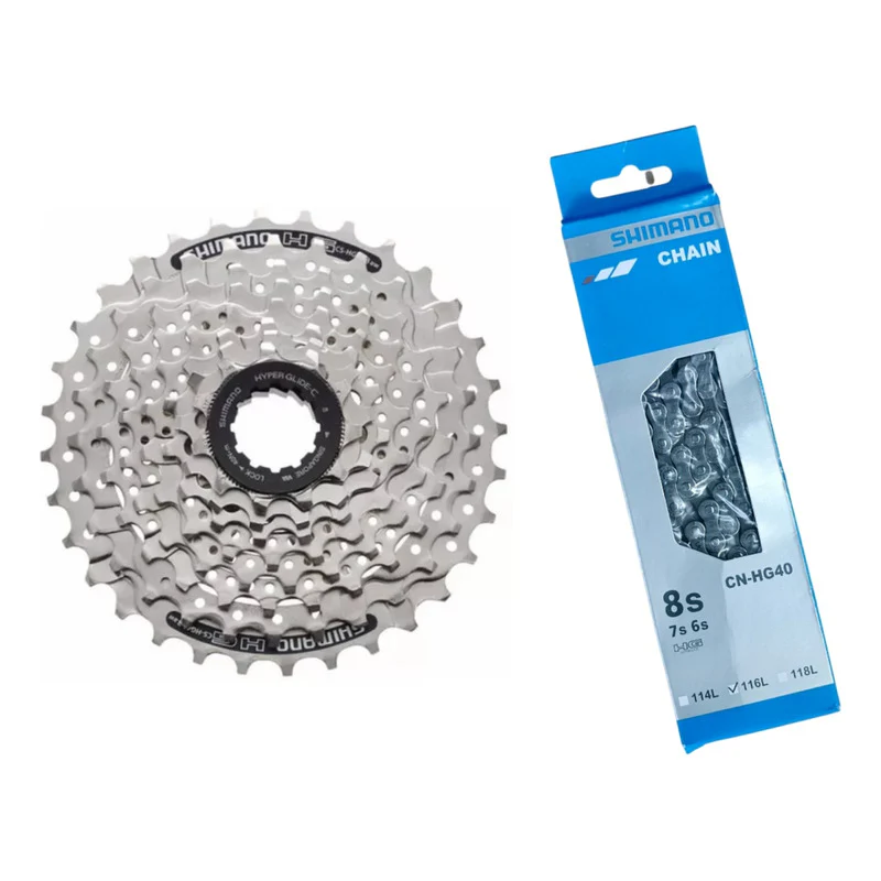 Pacha Cassette + Cadenilla Shimano Original 8v - Imagen 2