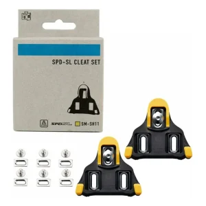 Calas Chocles Shimano Originales Ruta Ciclismo Zapatillas Negro Y Amarillo