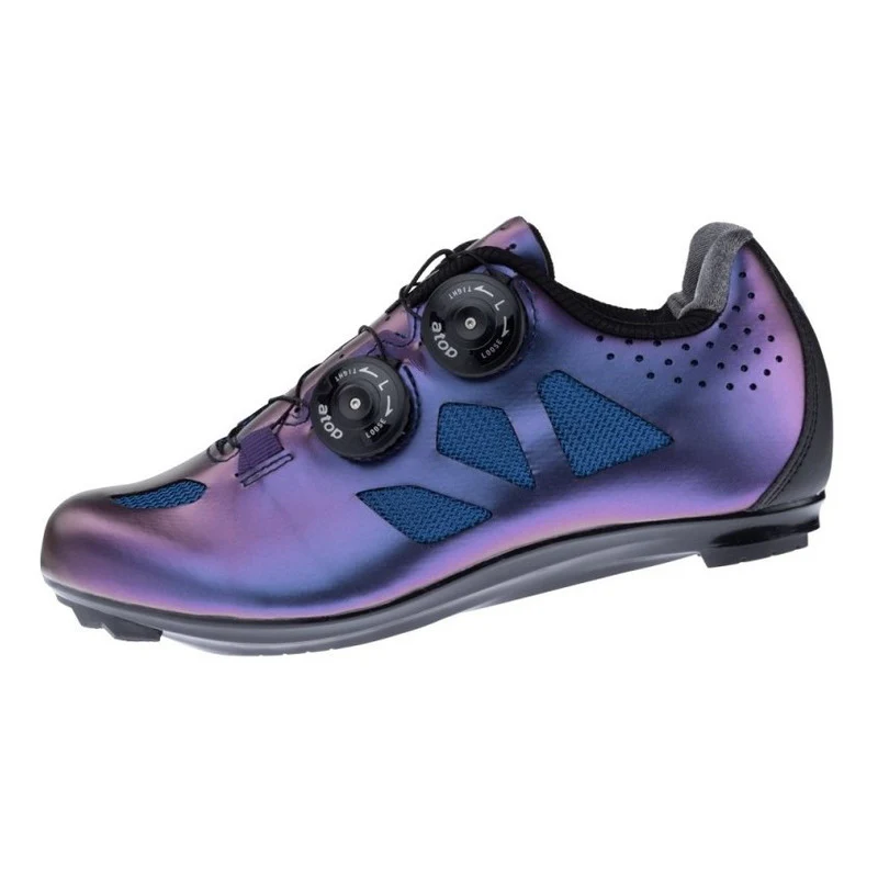 Zapatillas Ciclismo Gw Dark Side Bicicletas Ruta Doble Atop - Imagen 6