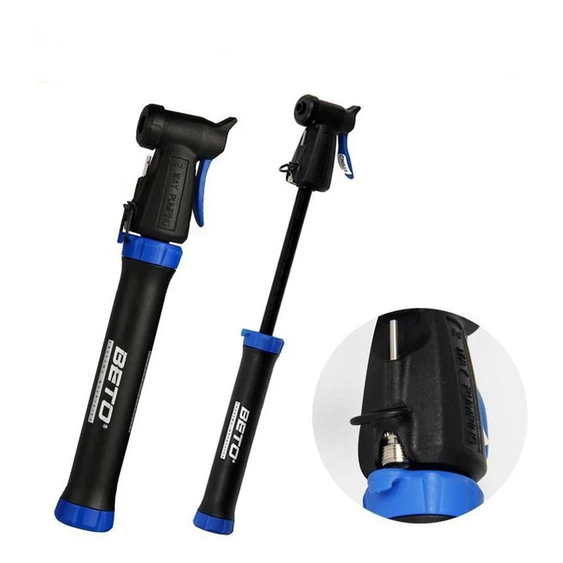 Bomba Inflador Beto Bicicletas Ruta Mtb 80 Psi Soporte Aguja Negro - Imagen 2