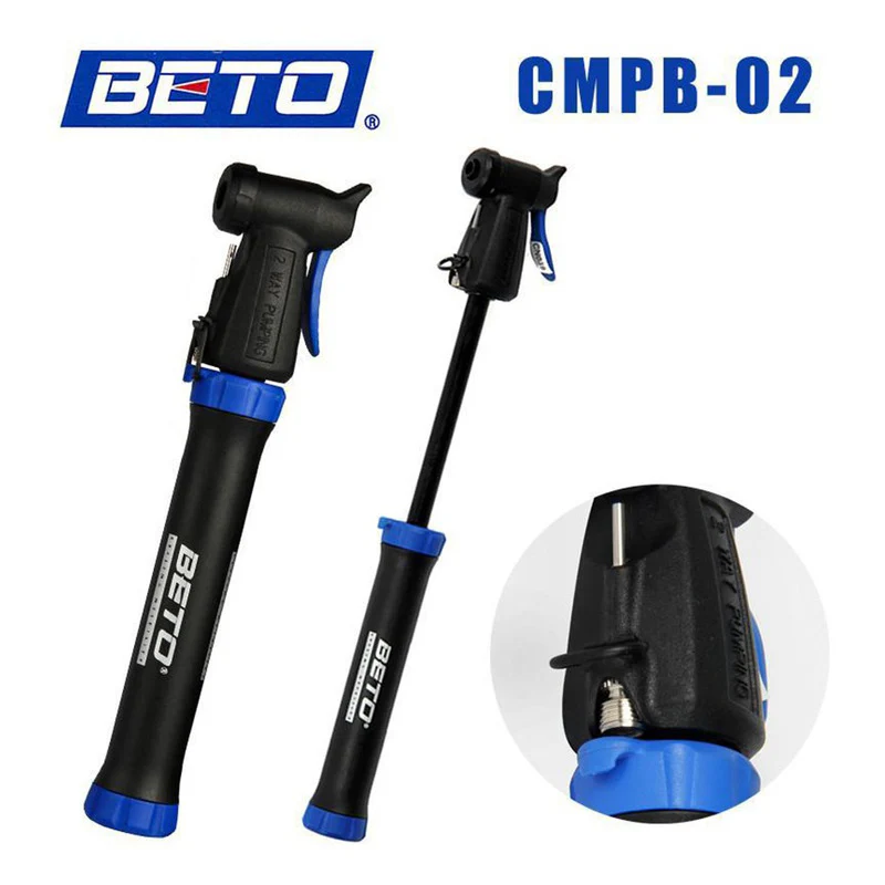 Bomba Inflador Beto Bicicletas Ruta Mtb 80 Psi Soporte Aguja Negro - Imagen 3