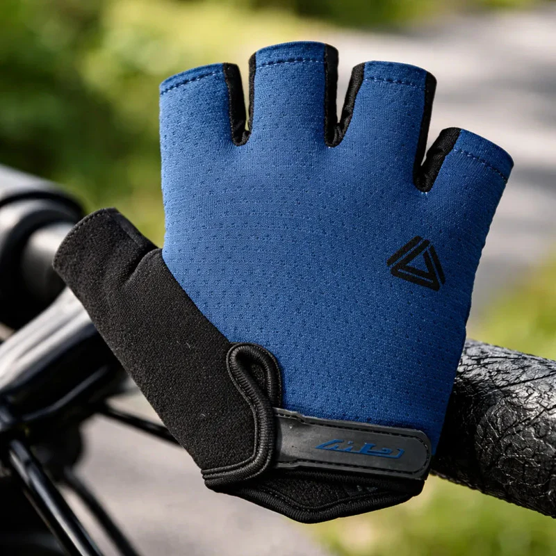 Guantes Ciclismo Mtb Ruta Gw Defender Gel Corto Azul L - Imagen 5