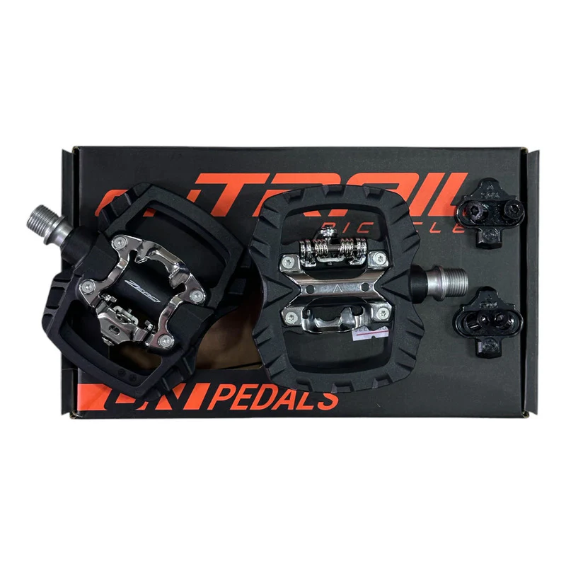 Pedales Bicicleta Doble Propósito Mtb Ontrail Zero Negro