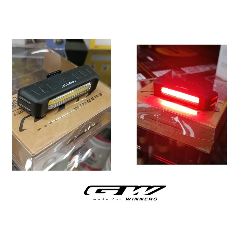 Luz Trasera Gw Original Bicicleta Alta Intensidad 100lm Negra - Imagen 3