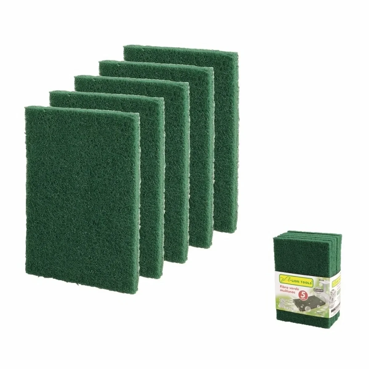 Fibra de limpieza verde 6 piezas - Imagen 2