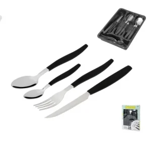Juego de cubiertos color negro