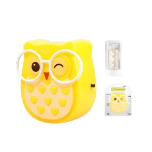 Lampara de noche a pared buho amarillo