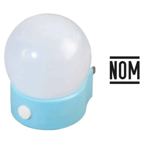 Lampara de pared de noche base azul