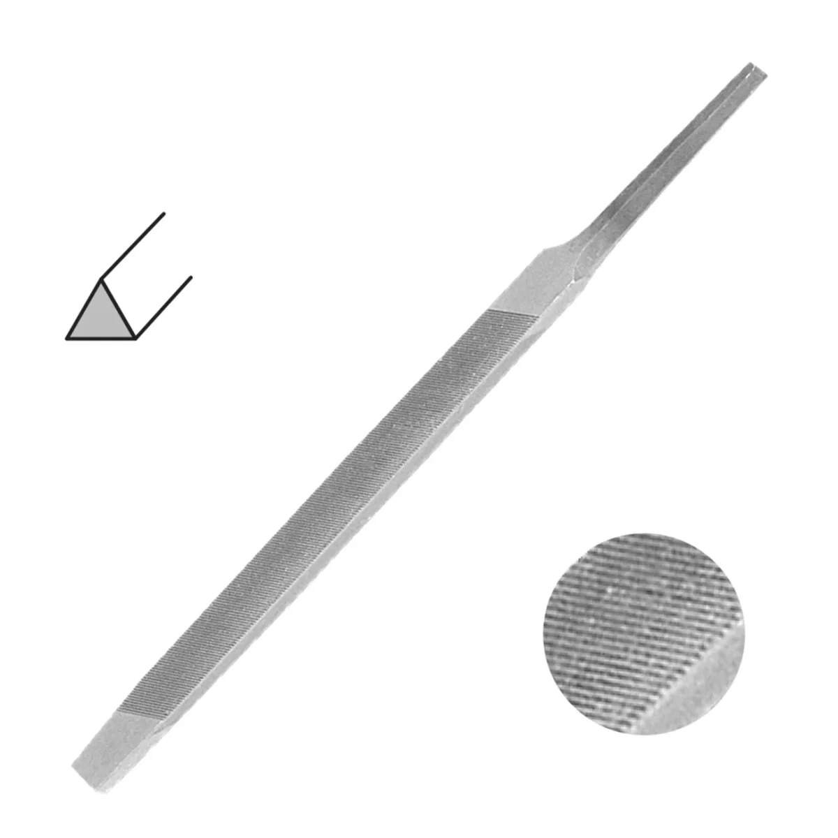 Lima triangulo pesado 8 pulgadas