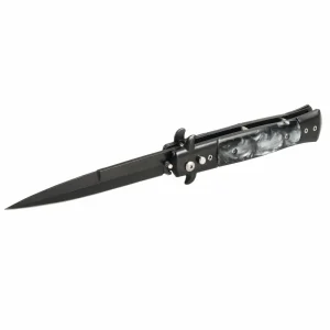 Navaja tipo stiletto negra