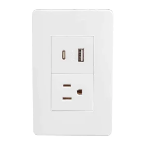 Placa doble contacto USB A y C con contacto polarizado