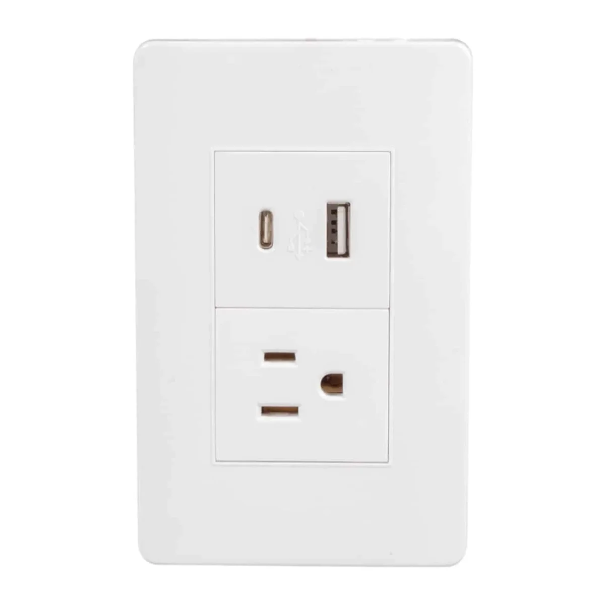 Placa doble contacto USB A y C con contacto polarizado