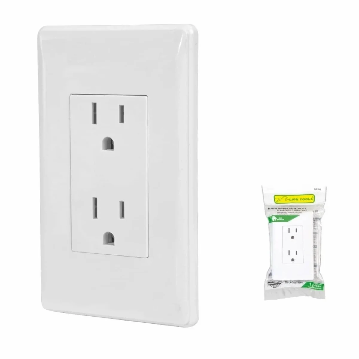 Placa doble contacto polarizado y aterrizado