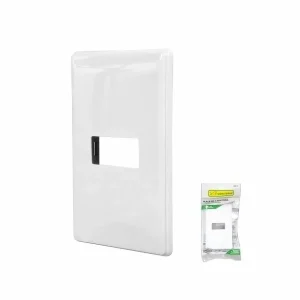 Placa plástica para apagador sencillo