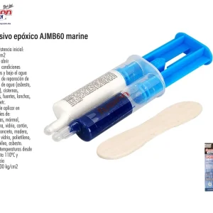 Adhesivo epoxico en jeringa azul marino