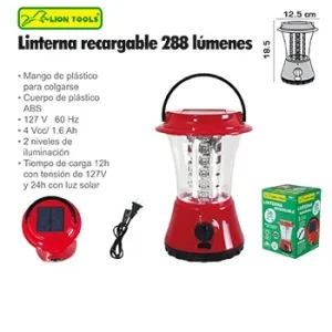 LINTERNA RECARGABLE 36 LEDS TEMPESTAD SOLAR LION TOOLS