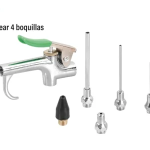 Pistola para sopletear 4 boquillas