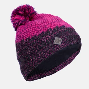Gorro de invierno de punto Kazbek BLACK/FUCSIA