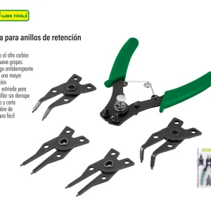 Pinza intercambiable para anillos de retencion