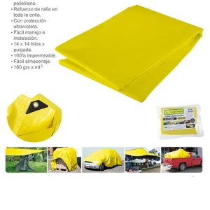 LONA USO RUDO AMARILLA 6 X 9 METROS LION TOOLS