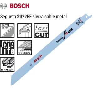 Segueta para sierra sable S1025VF corte de metal Bosch